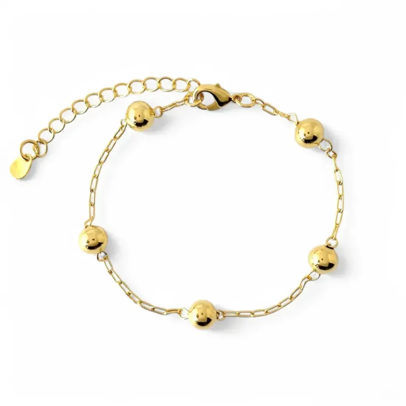 Pulseira Cartier Bola Banhada a Ouro 18k Lisa