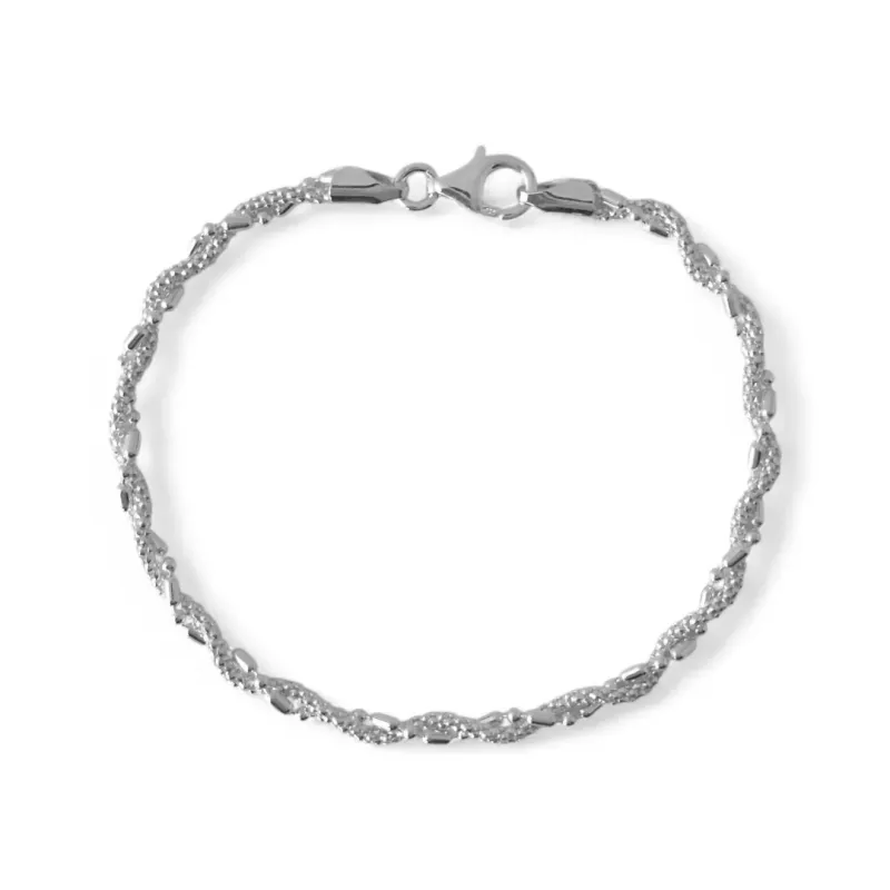 Pulseira Cordão Prata 925 2 Fios