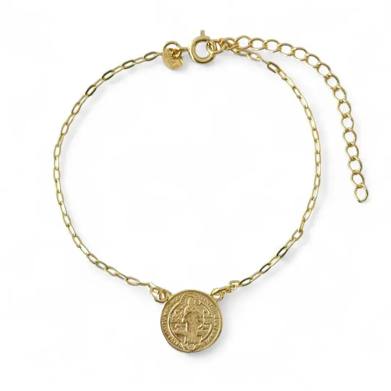 Pulseira Elo Cartier São Bento Banhada a Ouro 18K
