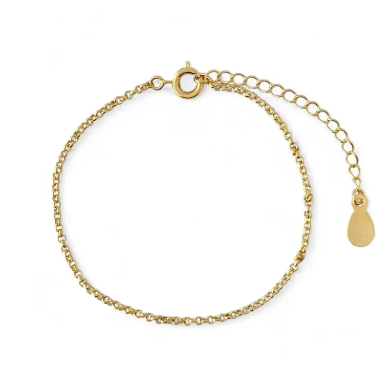 Pulseira Elo Português Banhada a Ouro 18K
