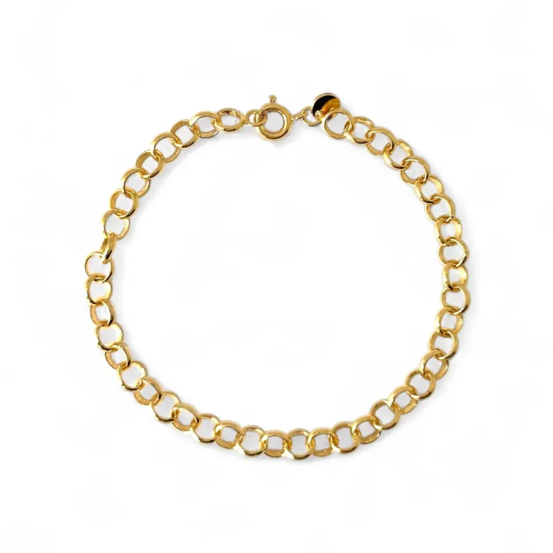 Pulseira Elo Português Banhada a Ouro 18k
