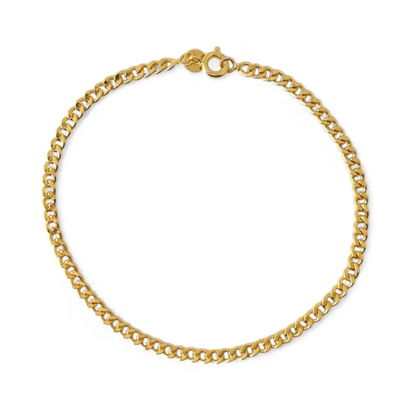 Pulseira Masculina Elo 1 em 1 Banhada a Ouro 18k