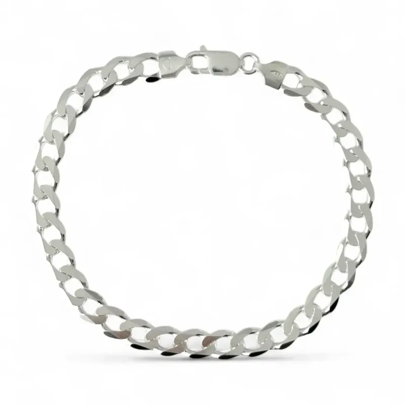 Pulseira Masculina Elo Grumet Prata 925 - 22cm