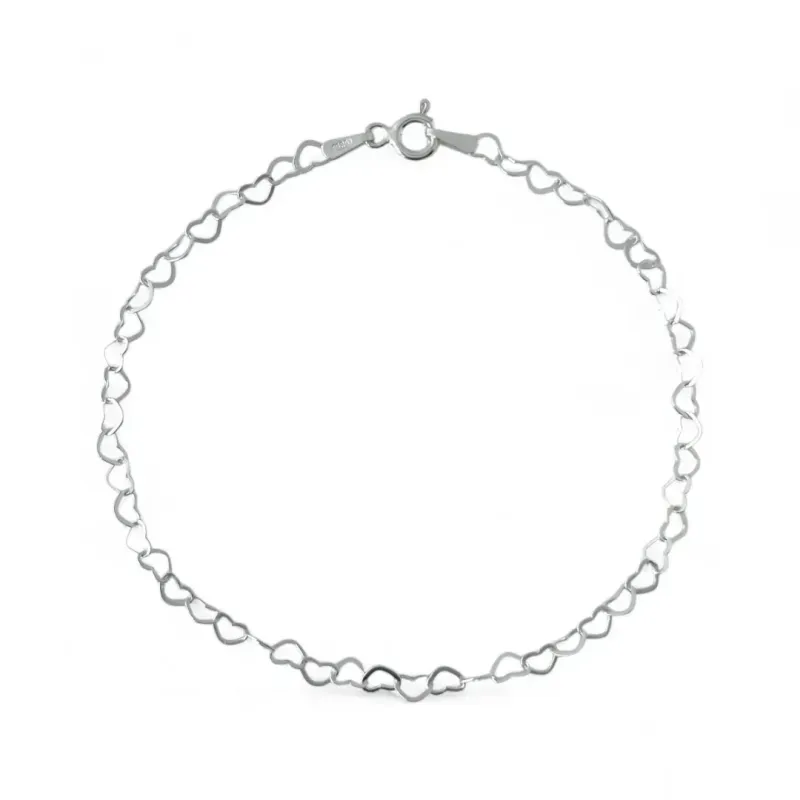 Pulseira Prata 925 Elo Coração