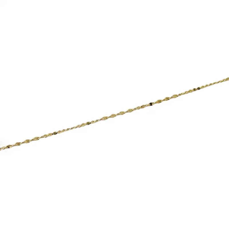Pulseira Tornozeleira Fio Torcido Banhada a Ouro 18k