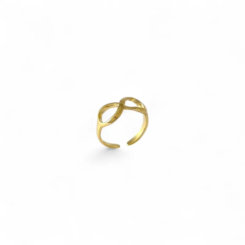 Anel Falange Banhado a Ouro 18k Infinito