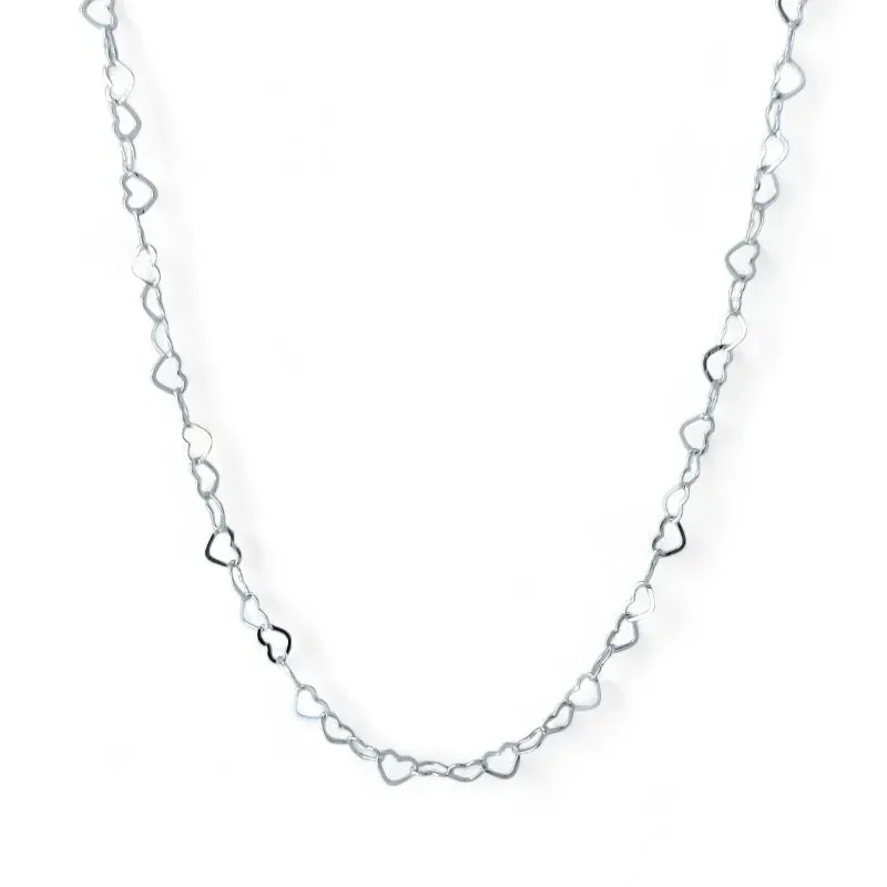 Colar Elo Coração Prata 925 - 40cm