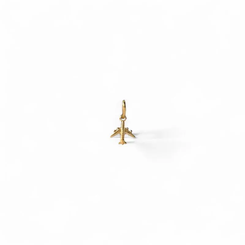 Pingente Avião Banhado a Ouro 18k