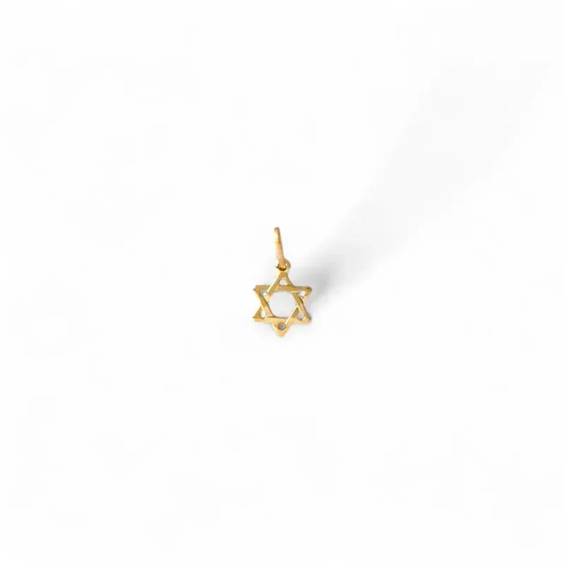 Pingente Estrela de Davi Banhado a Ouro 18k