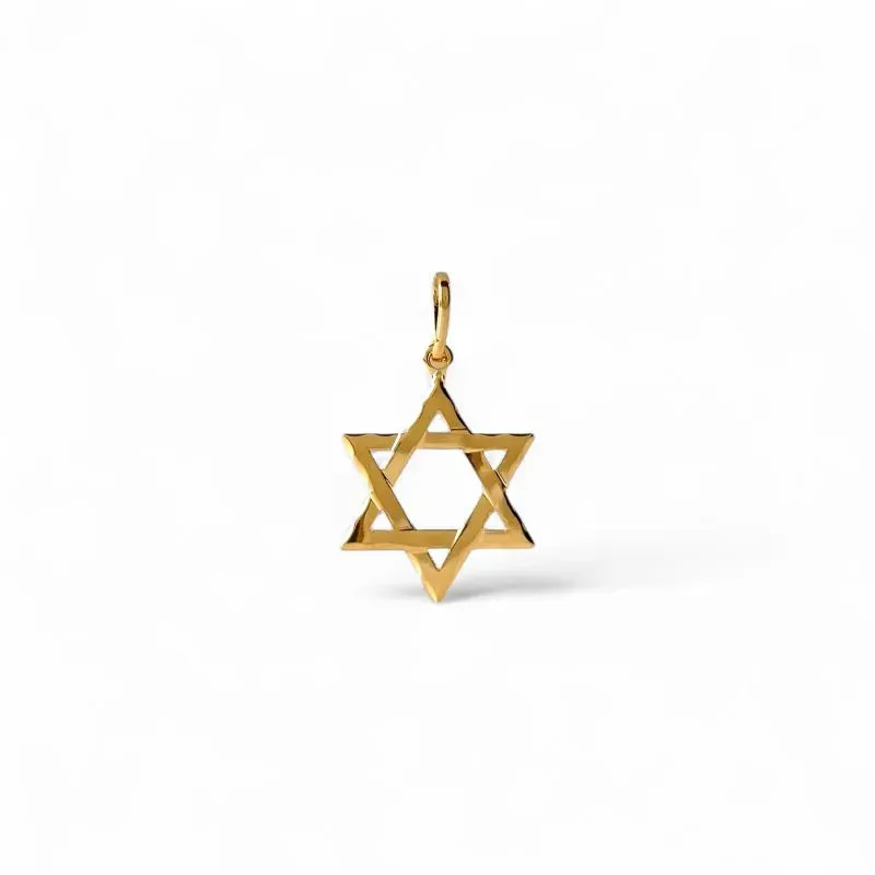 Pingente Estrela de Davi Banhado a Ouro 18k