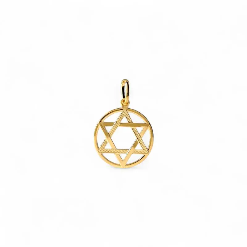 Pingente Estrela de Davi Banhado a Ouro 18k