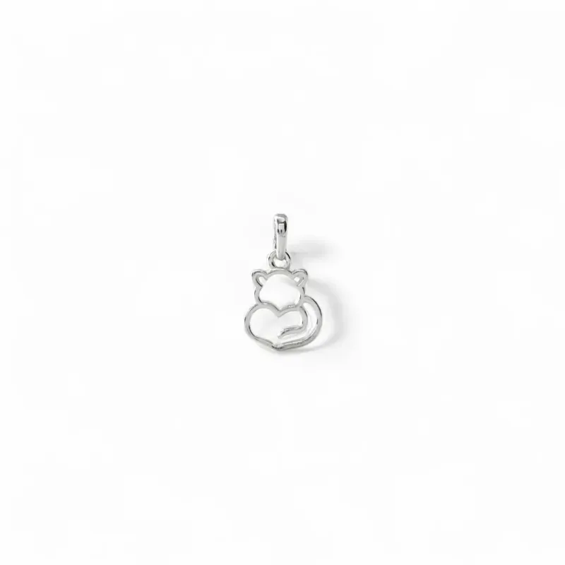 Pingente Gato Prata 925 Vazado