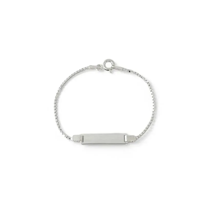 Pulseira Infantil Chapa Prata 925 para Gravação