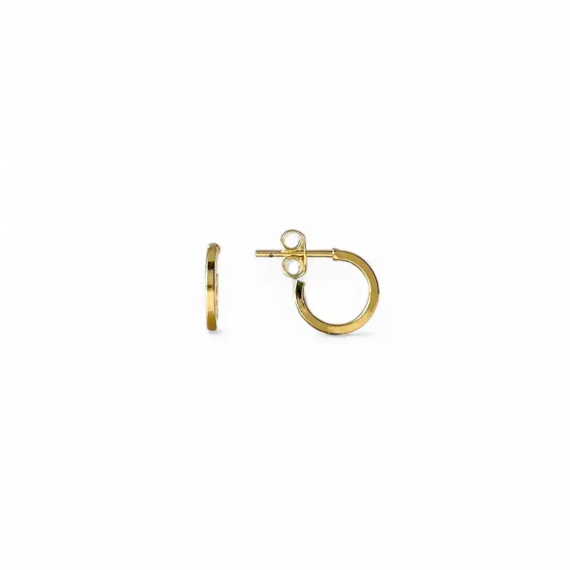 Brinco Argola Aberta Banhado a Ouro 18k Lisa - 1,0cm
