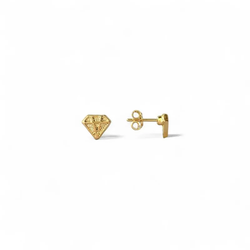 Brinco Diamante Banhado a Ouro 18k Liso