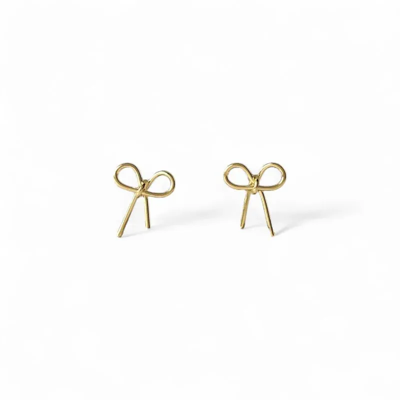 Brinco Laço Banhado a Ouro 18k