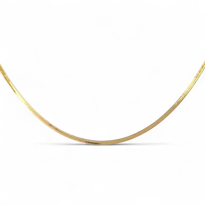 Colar Fita Banhado a Ouro 18k - 40 cm