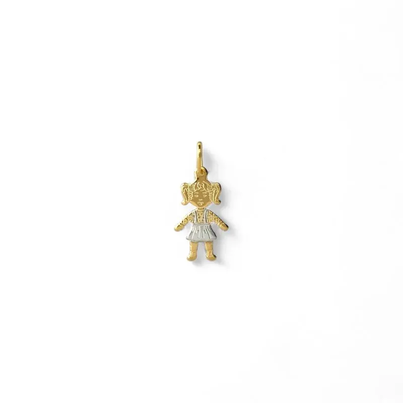 Pingente Menina Banhado a Ouro 18k