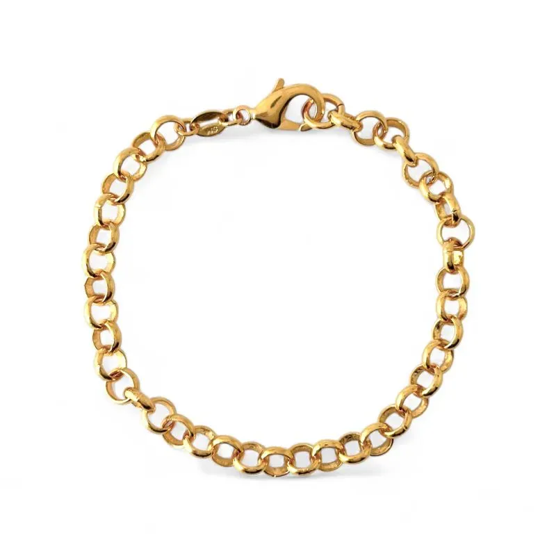 Pulseira Elo Português Banhada a Ouro 18k