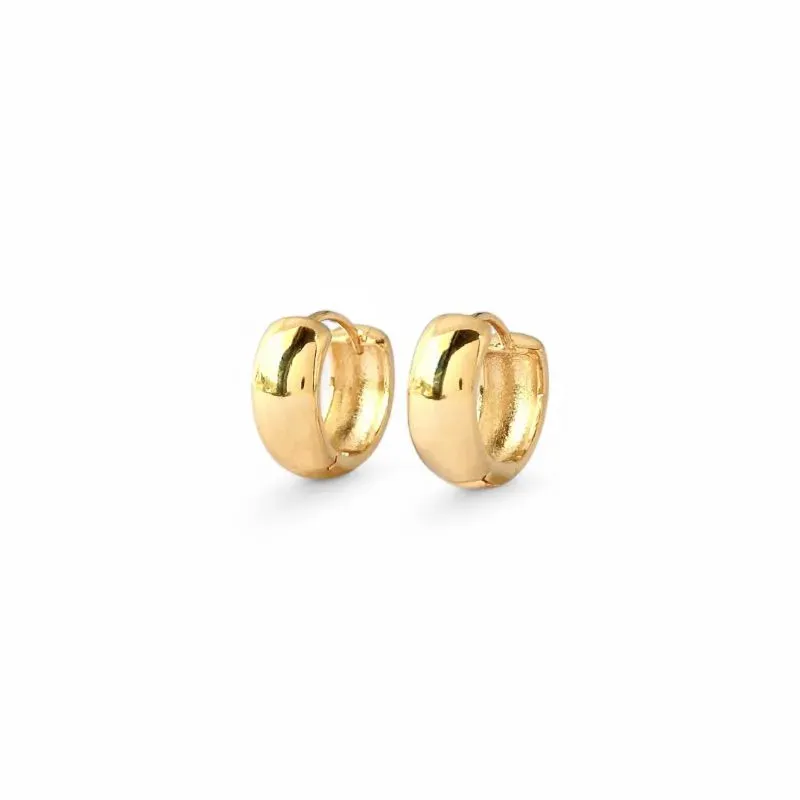 Brinco Argola Banhado a Ouro 18k Liso - 1,5cm