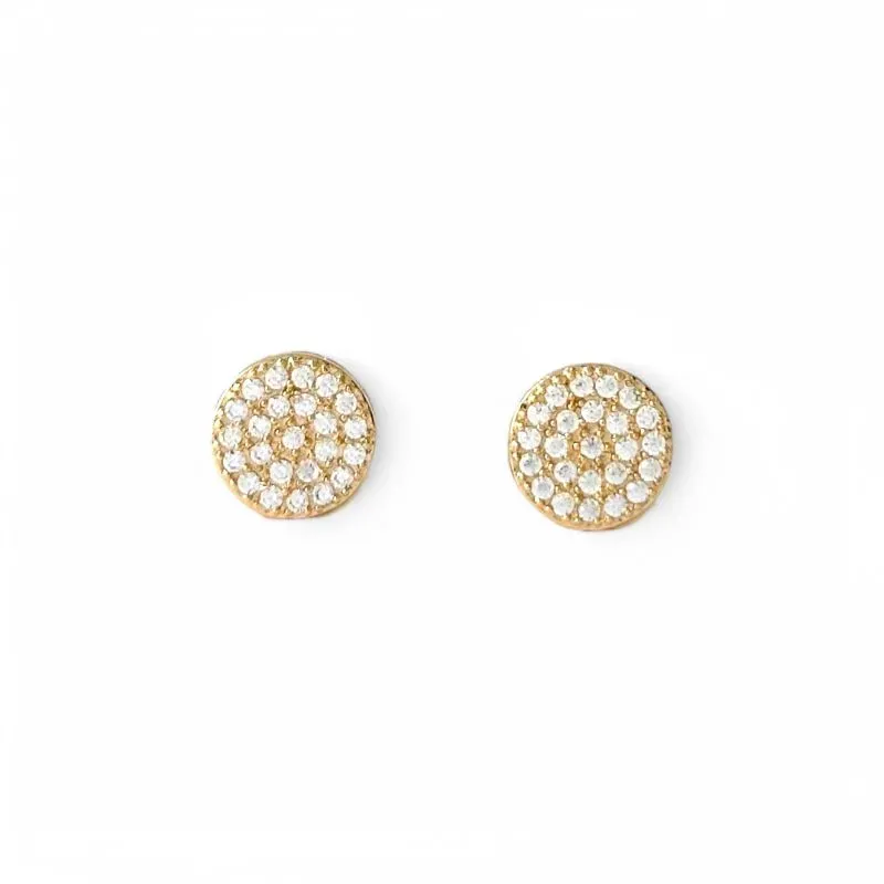 Brinco Redondo Banhado a Ouro 18k com Zircônias