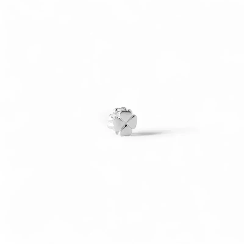 Pingente Trevo Prata 925 Liso Passante