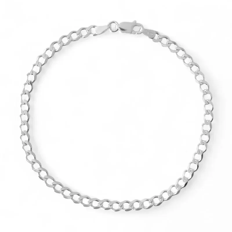 Pulseira Masculina Elo 1 em 1 Prata 925 - 21cm