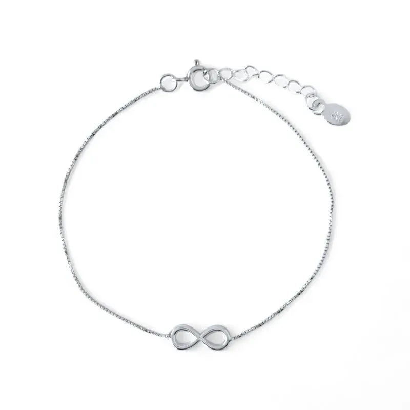 Pulseira Veneziana Infinito Prata 925