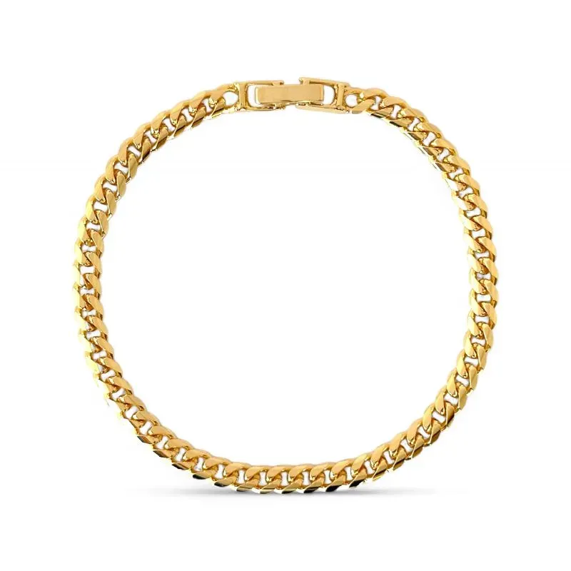 Pulseira Elos Banhada a Ouro 18k com Fecho Gaveta