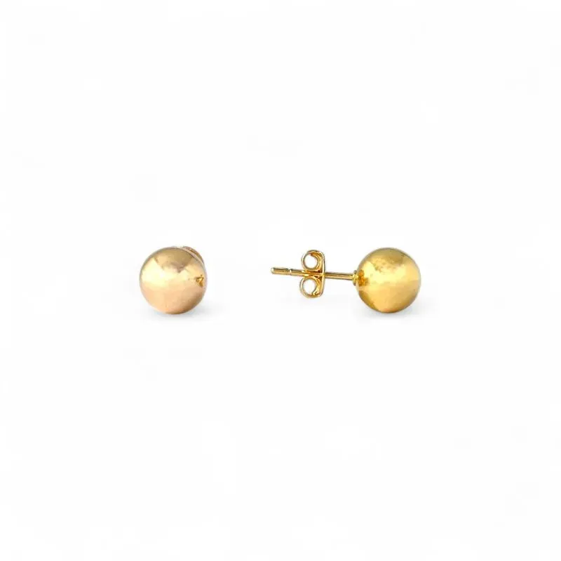 Brinco Bola Lisa Banhado a Ouro 18k