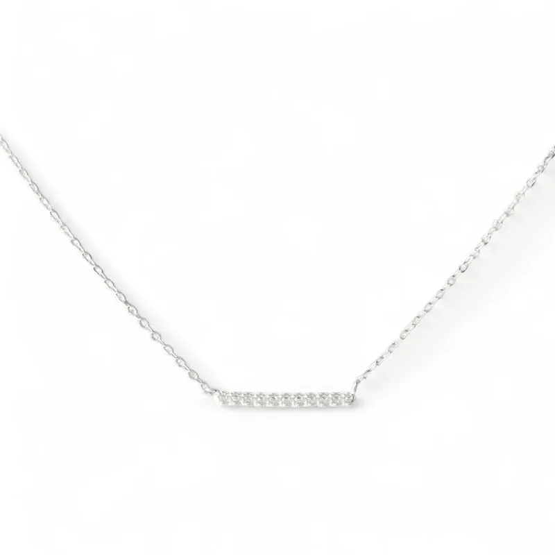 Colar Prata 925 com Linha de Zircônias