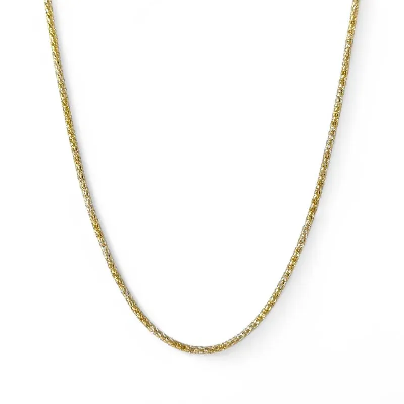 Corrente Estilo Cordão Banhada a Ouro 18k - 45 cm