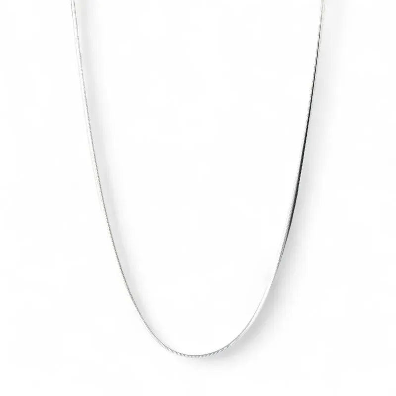 Corrente Rabo de Rato Achatada Prata 925 - 40cm