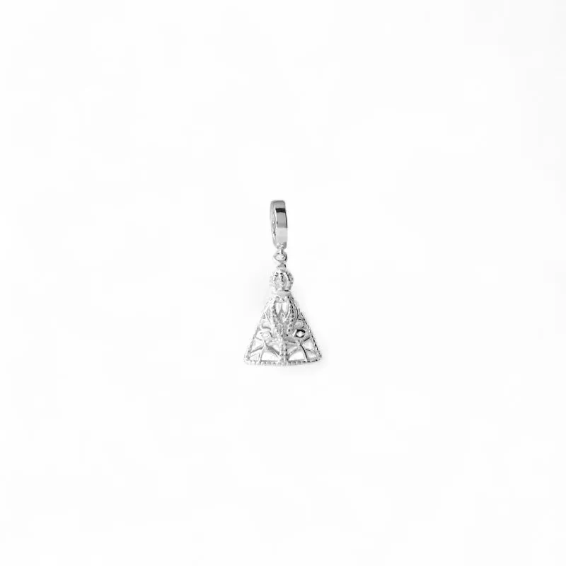 Pingente Berloque Nossa Senhora Prata 925 Vazada