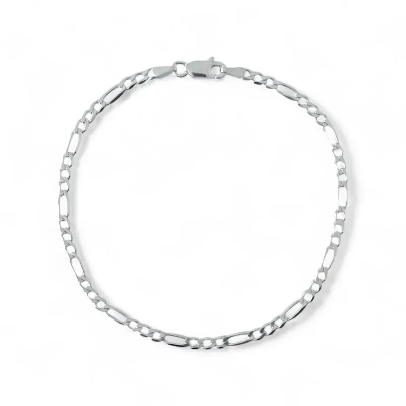 Pulseira Masculina Elo 3 em 1 Prata 925 - 19cm