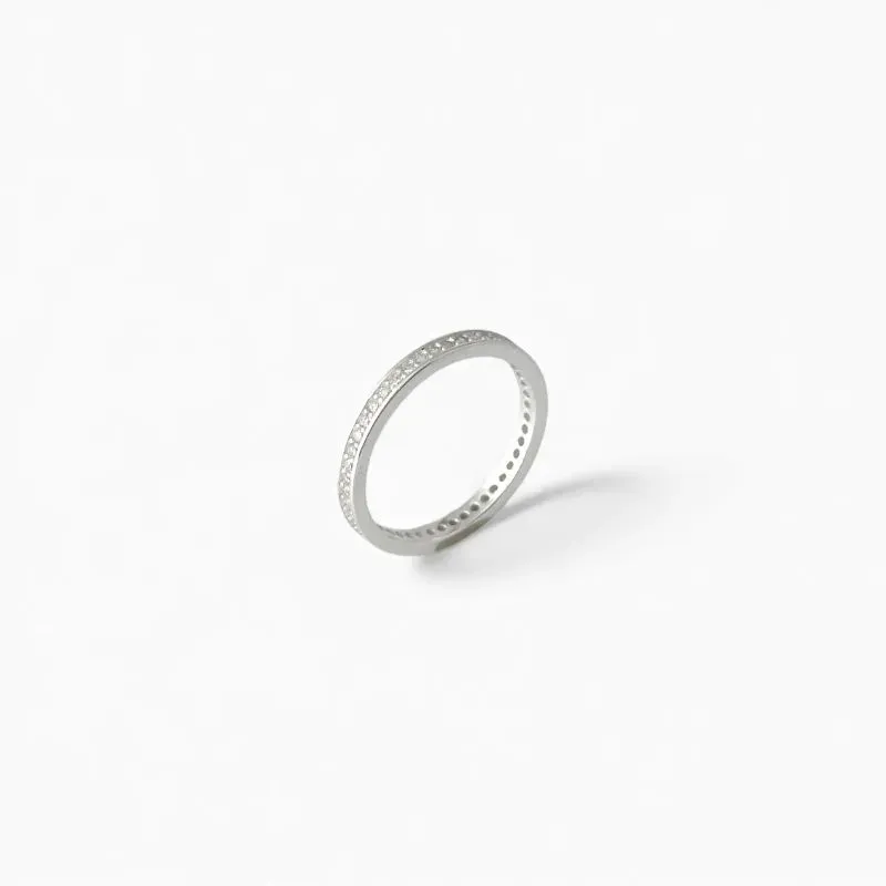 Anel Prata 925 com Zircônias 360º Tam21