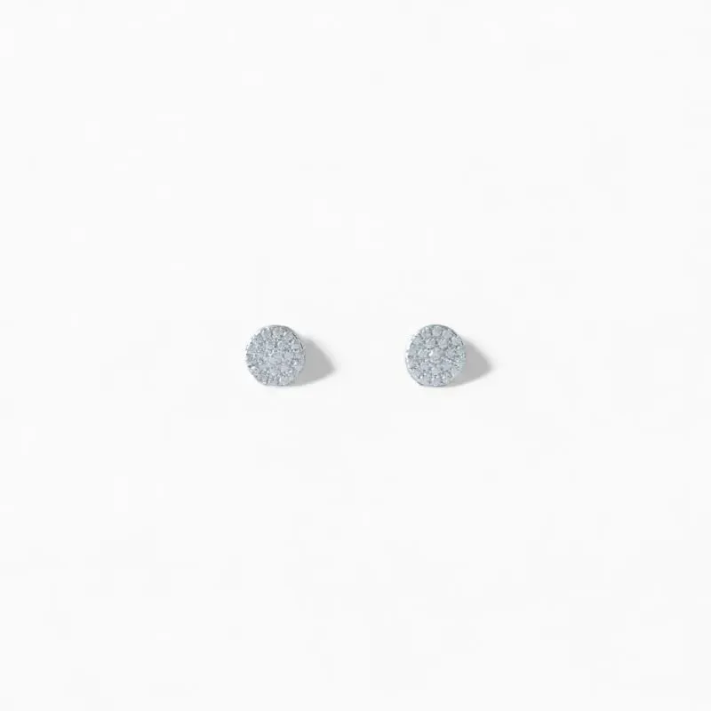 Brinco Círculo Prata 925 Cravejado com Zircônias