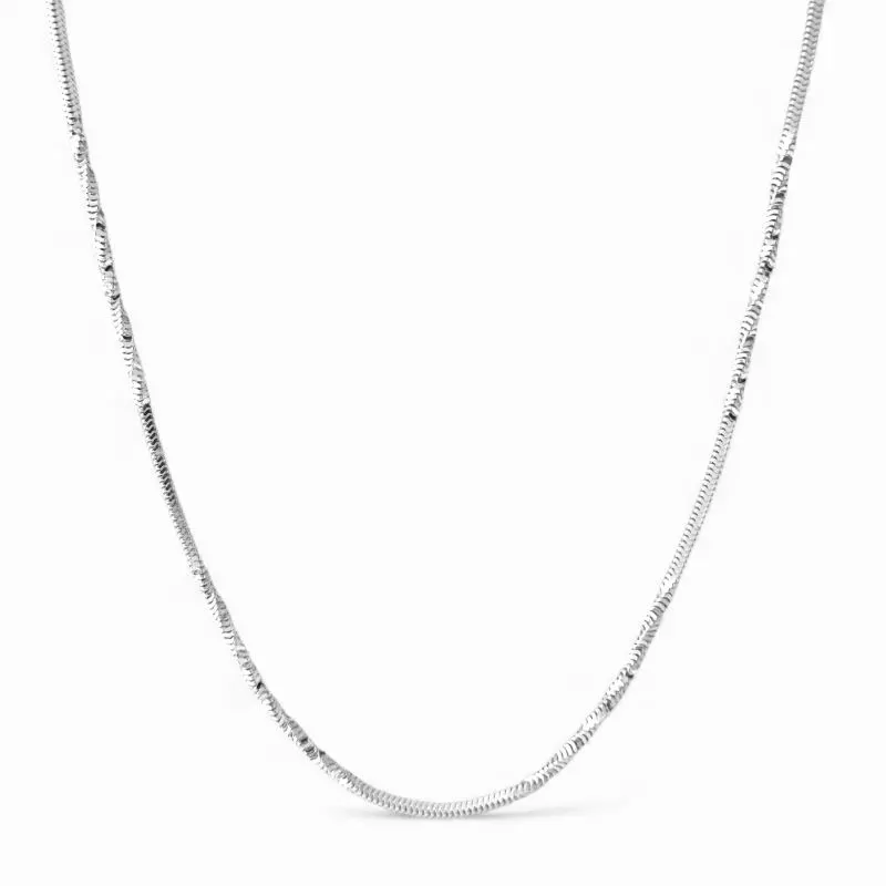 Corrente Fio Liso e Torcido Prata 925 - 40cm