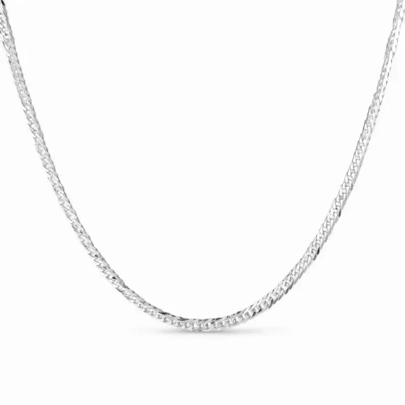 Corrente Masculina Elo Grumet Duplo Prata 925 - 60cm