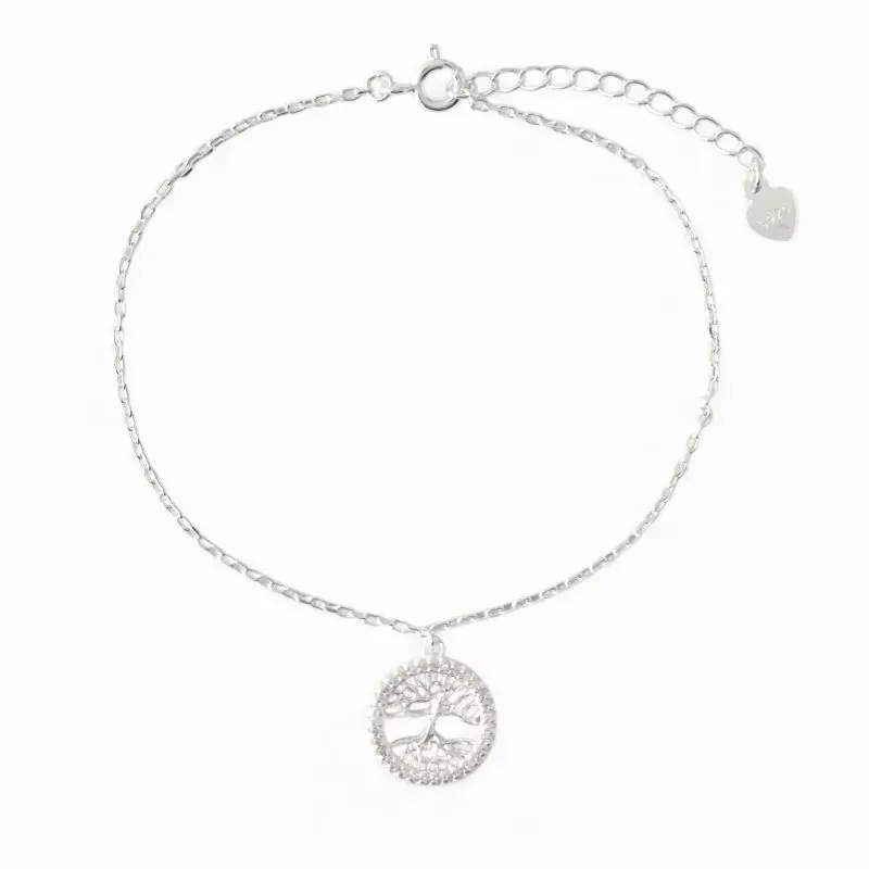 Pulseira Árvore da Vida Prata 925 com Zircônias