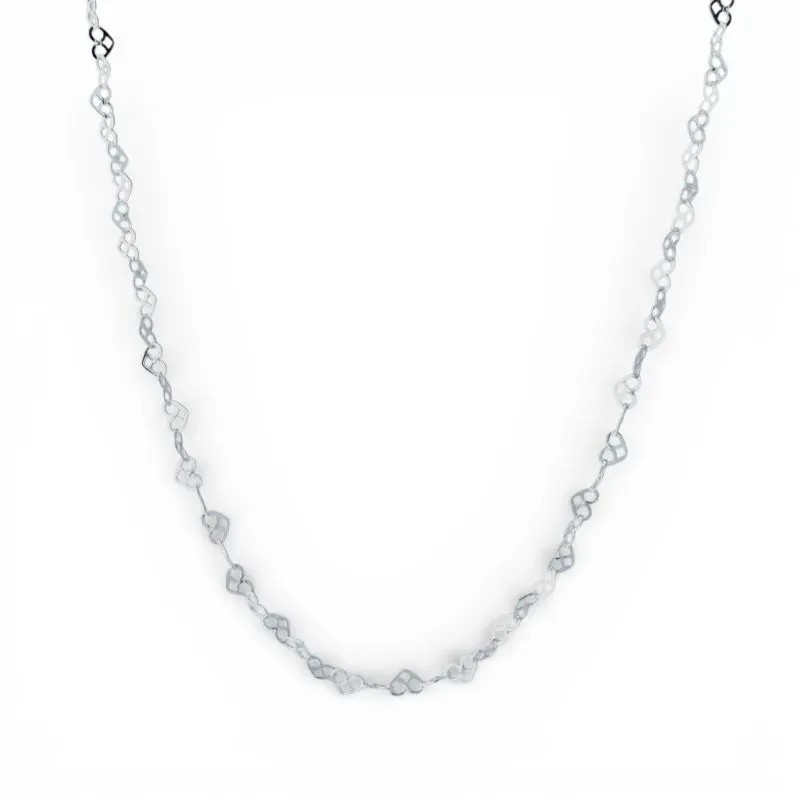 Colar Elo Coração Prata 925 - 45cm