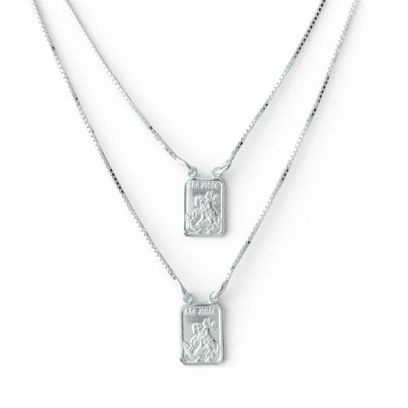 Corrente Escapulário São Jorge Prata 925