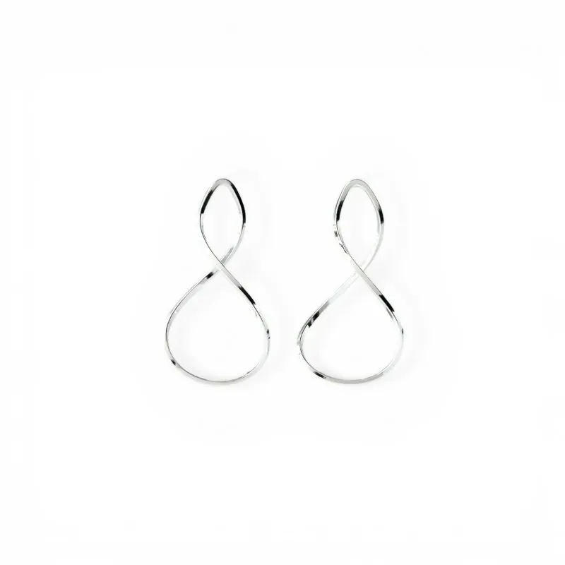 Brinco Infinito Folheado a Prata - 3,0cm