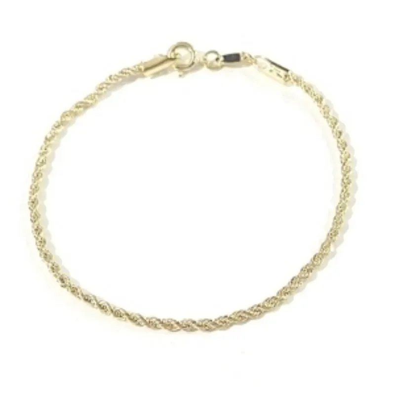 Pulseira Cordão Baiano Banhado a Ouro 18k - 2 mm
