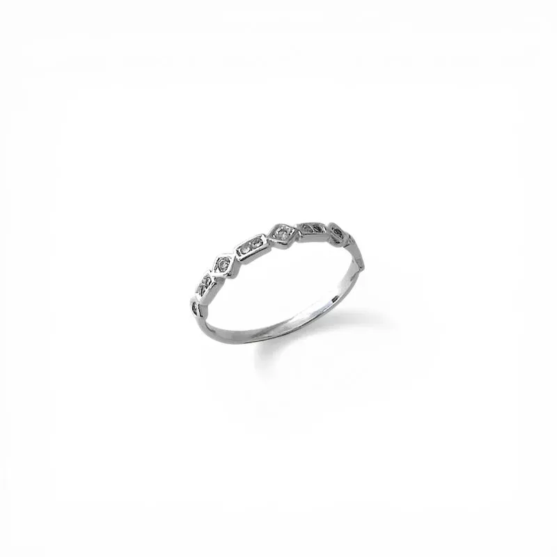 Anel de Aro Prata 925 com Zircônias Tam20