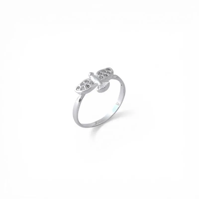 Anel Espírito Santo Prata 925 com Zircônias