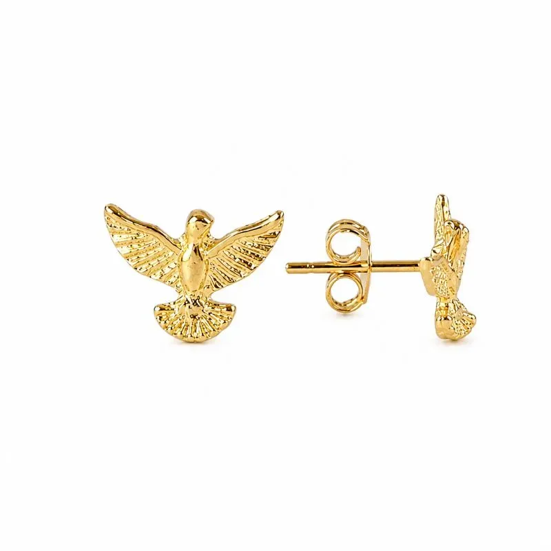 Brinco Espírito Santo Banhado a Ouro 18k - 1,1cm