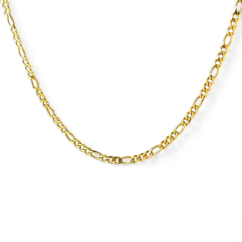 Corrente Masculina Elo 3 em 1 Banhada a Ouro 18k - 60cm
