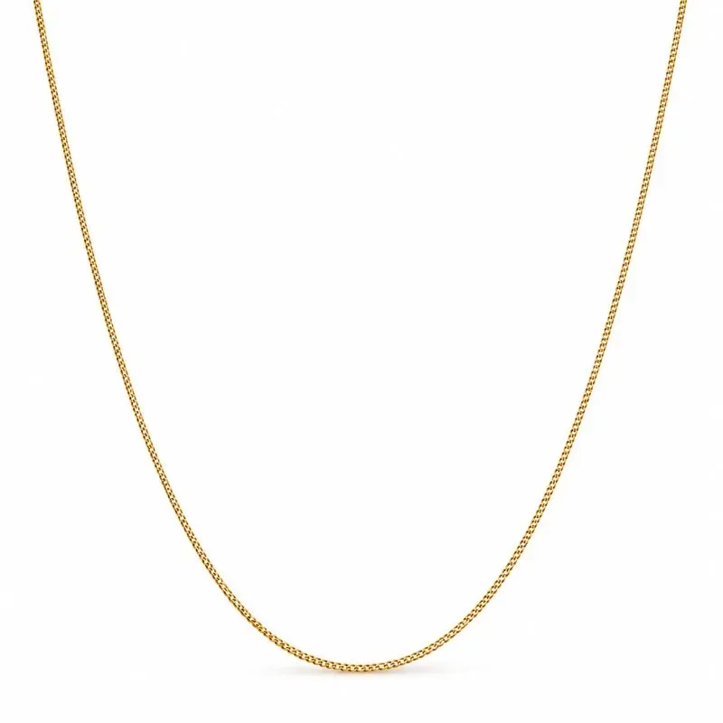 Corrente Masculina Elo 1 em 1 Banhada a Ouro 18k - 60cm