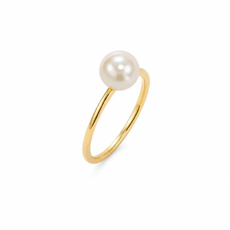 Anel Pérola Shell Banhado a Ouro 18k Tam. 20